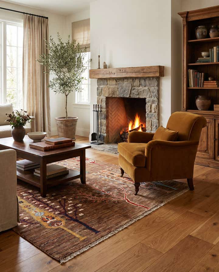 3' 11 x 5' 10 Hand Knotted Ariana Ziegler Rug