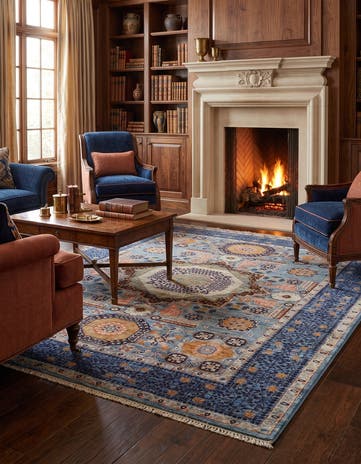 5' 1 x 6' 8 Hand Knotted Mamluk Ziegler Rug
