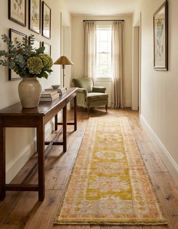 2' 8 x 9' 11 Hand Knotted Oushak Wool Runner Rug