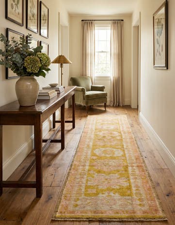 2' 8 x 9' 11 Hand Knotted Oushak Wool Runner Rug