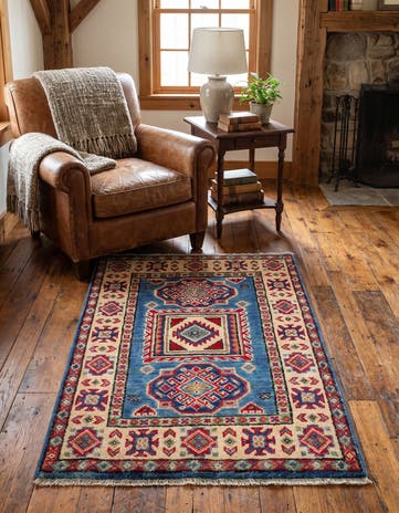 1' 11 x 2' 11 Hand Knotted Kazak Rug