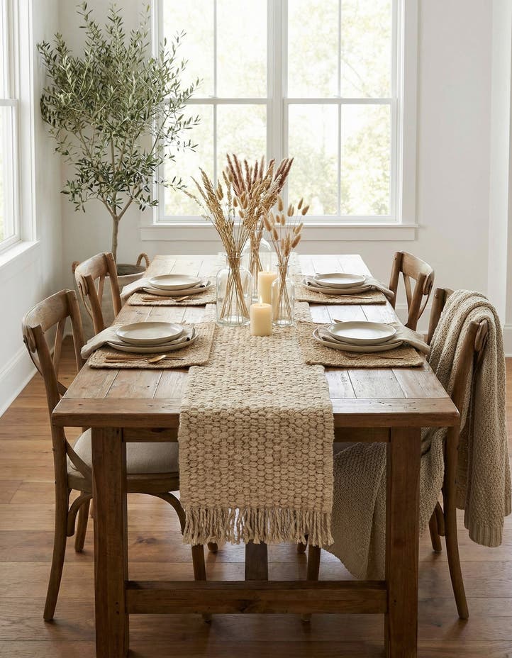 1' 2 x 6' 1 Hand Woven Chunky Jute Table Runne...