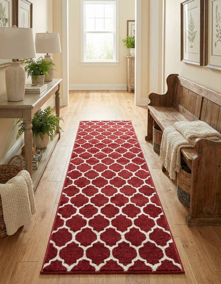Detail image of 2' x 6' Lattice Runner Rug