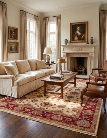 6' x 8' Hand Knotted Ziegler Rug