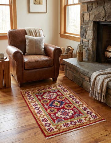 2' x 3' 1 Hand Knotted Kazak Rug