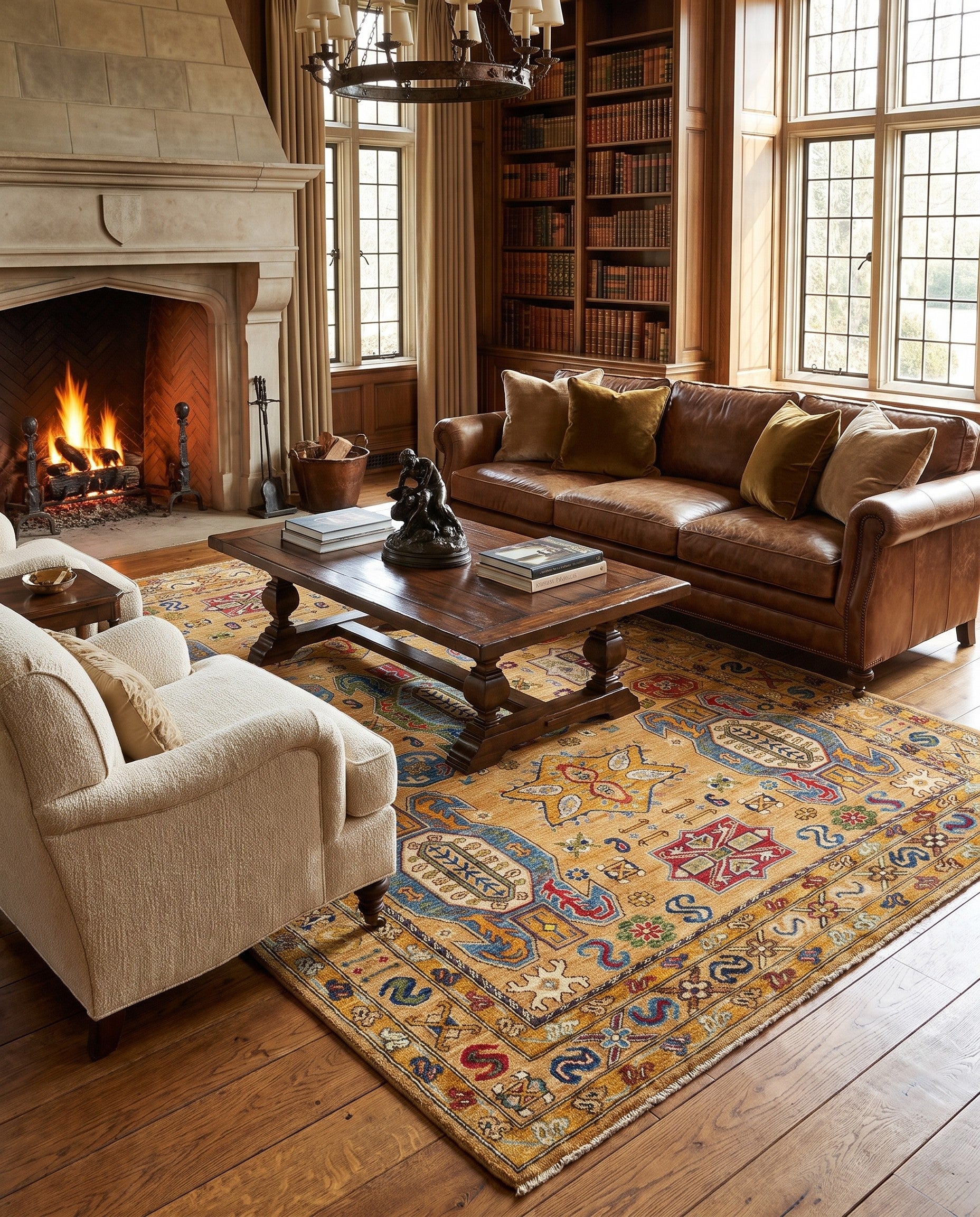 6' 9 x 10' 4 Hand Knotted Kazak Rug