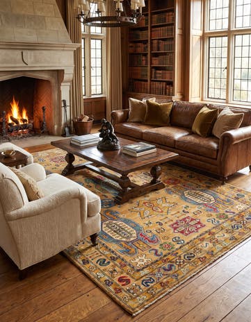 6' 9 x 10' 4 Hand Knotted Kazak Rug