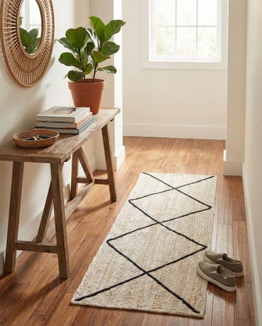  2' 2 x 6' 1  Hand Braided Jute Runner Rug