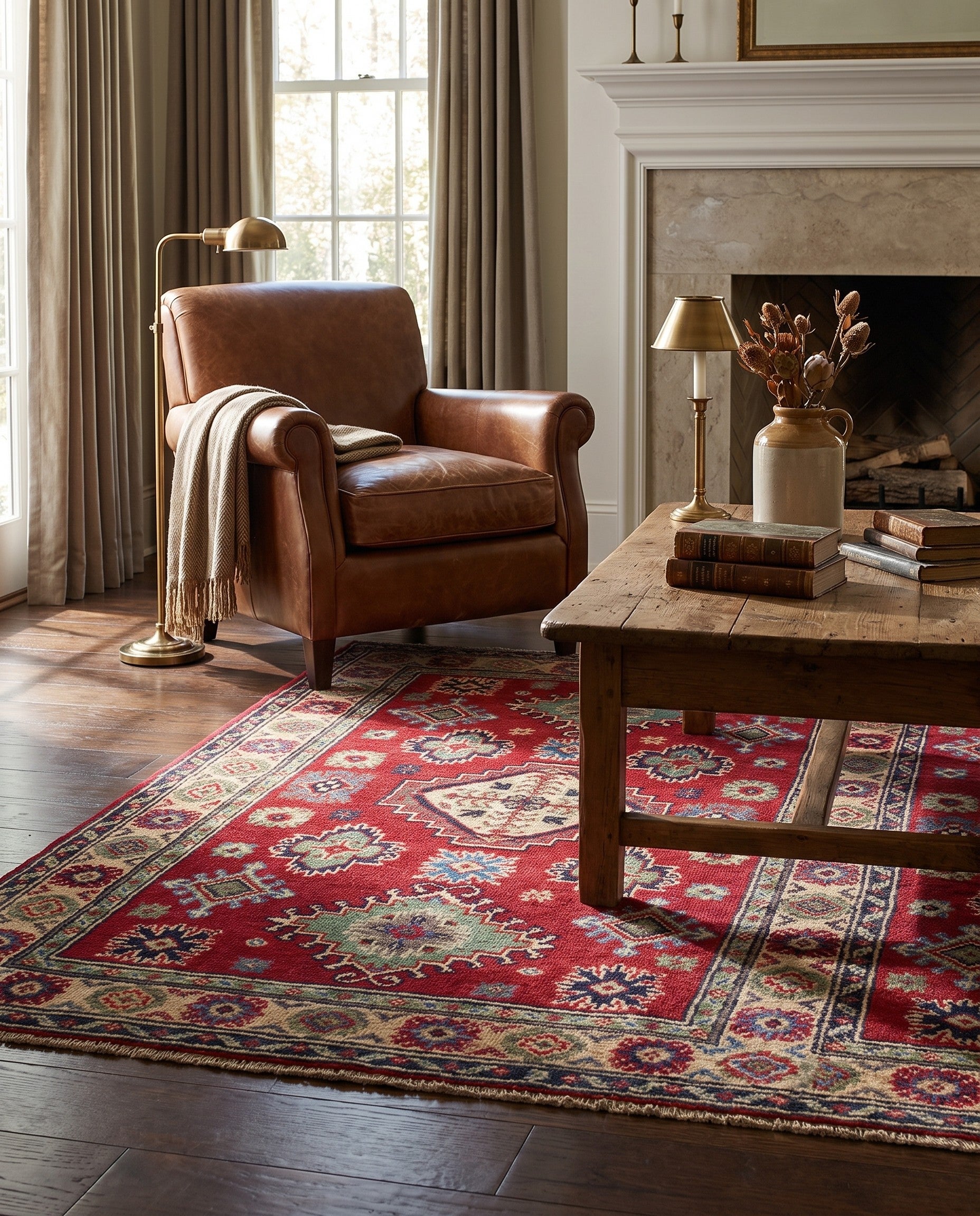 85cm x 125cm Hand Knotted Kazak Rug