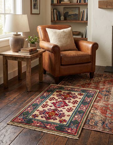 1' 11 x 2' 11 Hand Knotted Kazak Rug