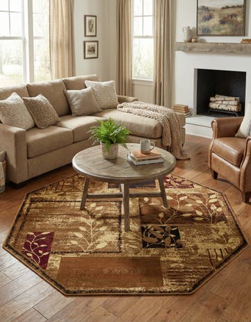 7' x 7' Cafe Octagon Rug