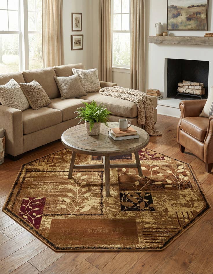 Detail image of 7' x 7' Cafe Octagon Rug