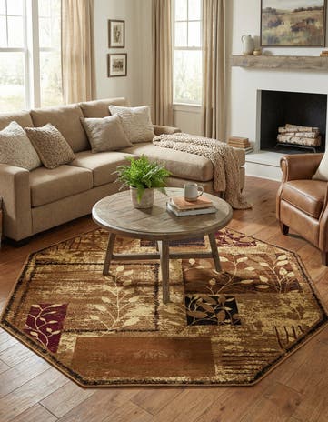 7' x 7' Cafe Octagon Rug