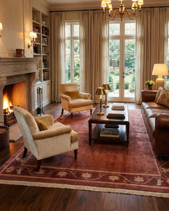 6' 8 x 7' 11 Hand Knotted Nepal Wool Square Rug