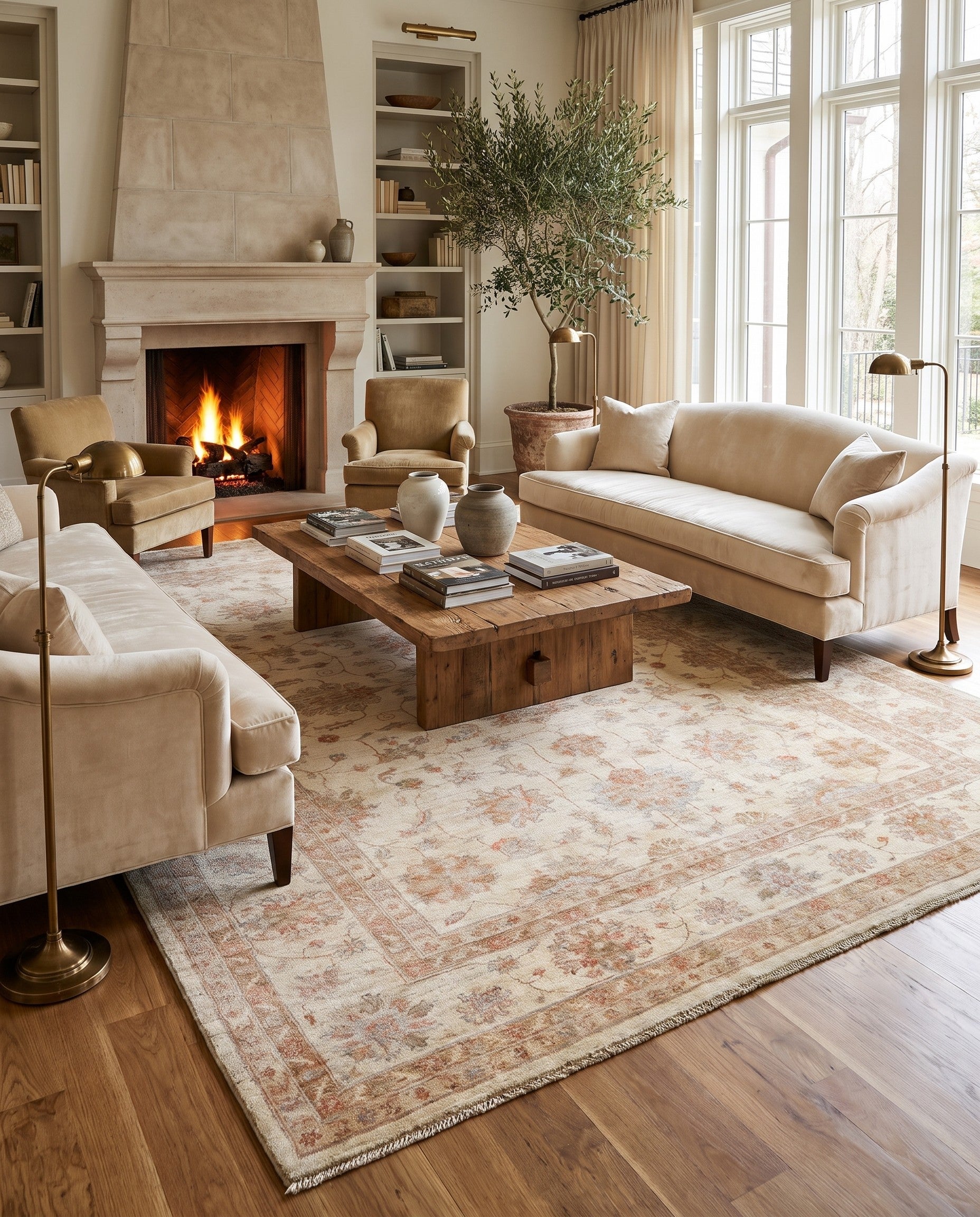 7' 1 x 9' 11 Hand Knotted Ziegler Rug