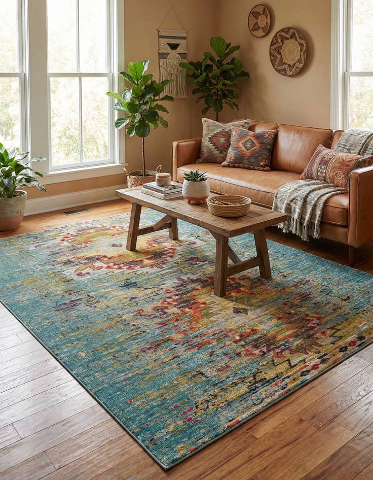 Detail image of 8' x 10' Washable Carnevale Rug