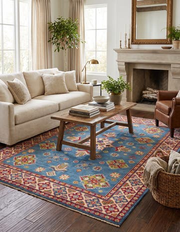 5' x 6' 6 Hand Knotted Kazak Rug