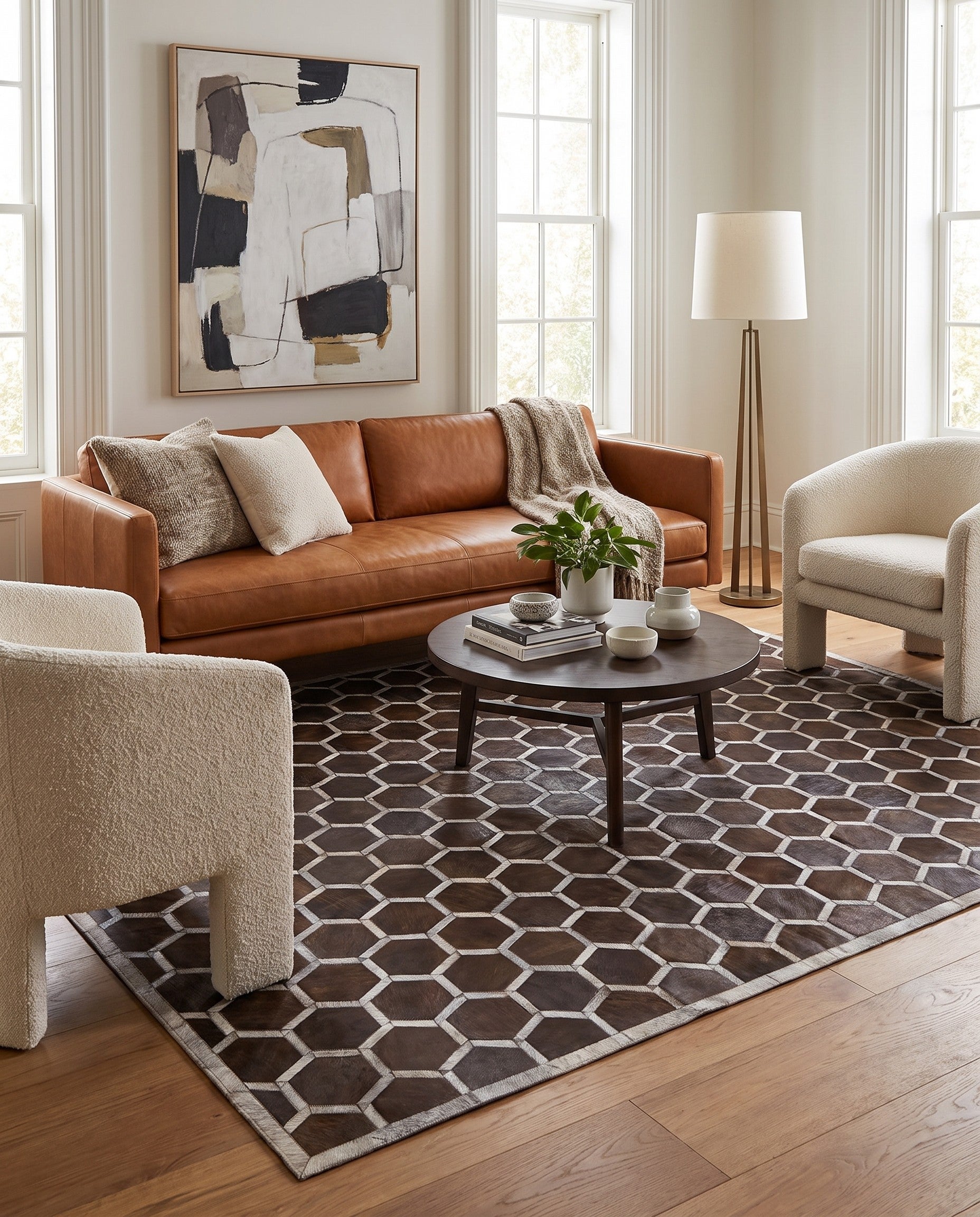 5' 2 x 8' 2 Cowhide Rug