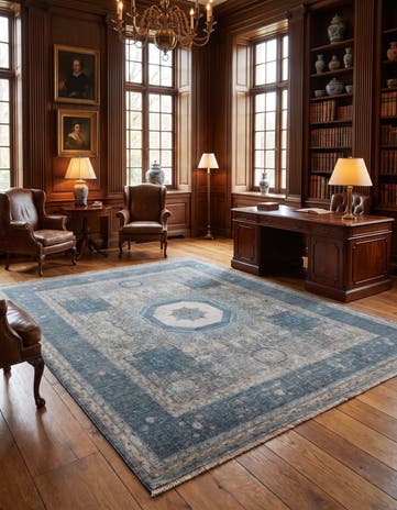 8' 6 x 10' Hand Knotted Mamluk Ziegler Rug
