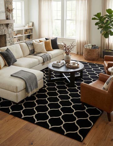 10' x 14' Lattice Frieze Rug