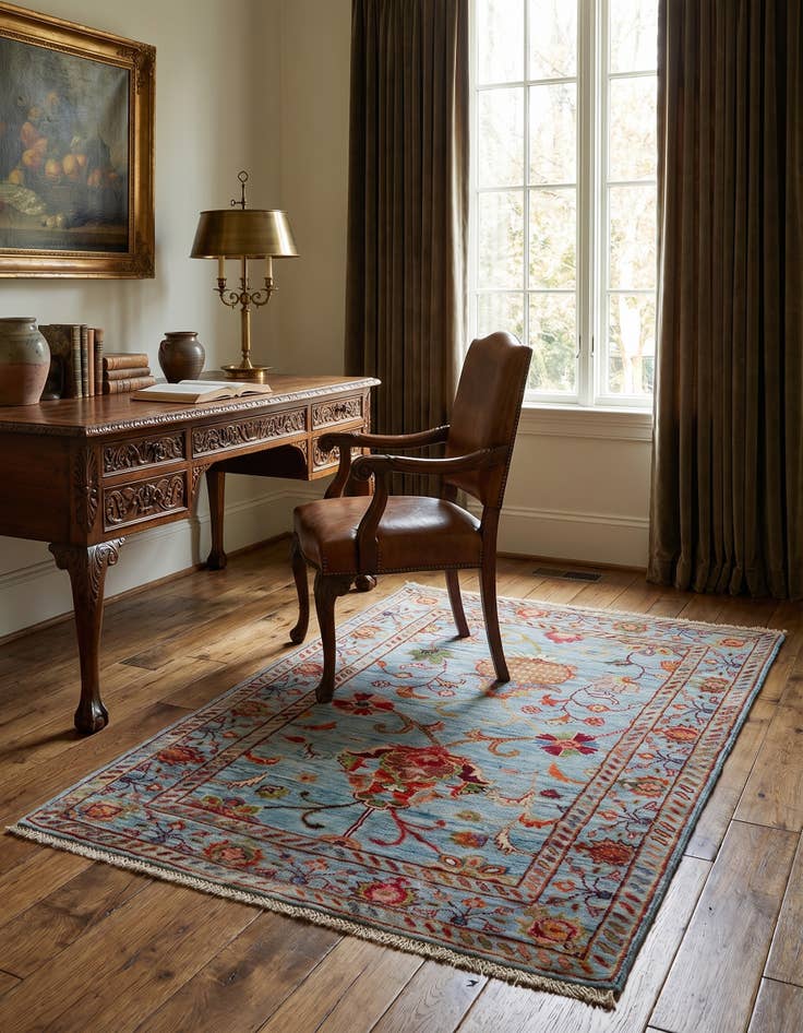 Detail image of 2' 8 x 3' 10 Hand Knotted Ariana Ziegler Rug