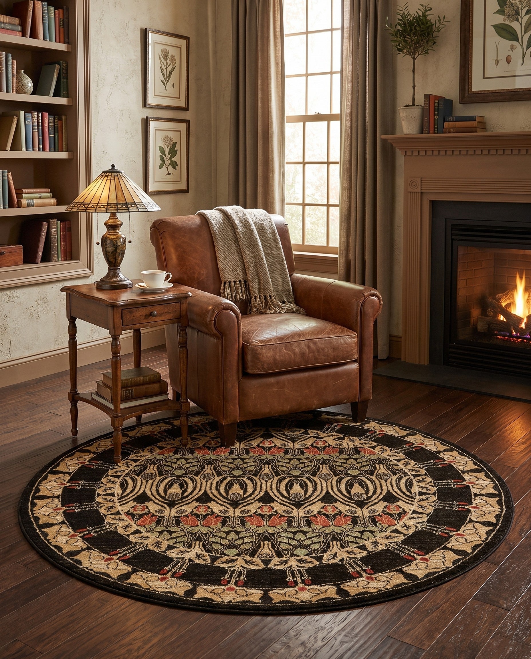 Black Chelsea Round Rug