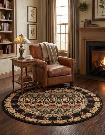 Black Chelsea Round Rug