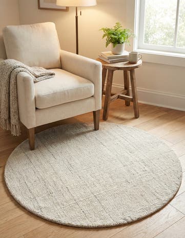 3' 1 x 3' 1 Hand Woven Jill Zarin English Manor Farmhouse Wool Round Rug