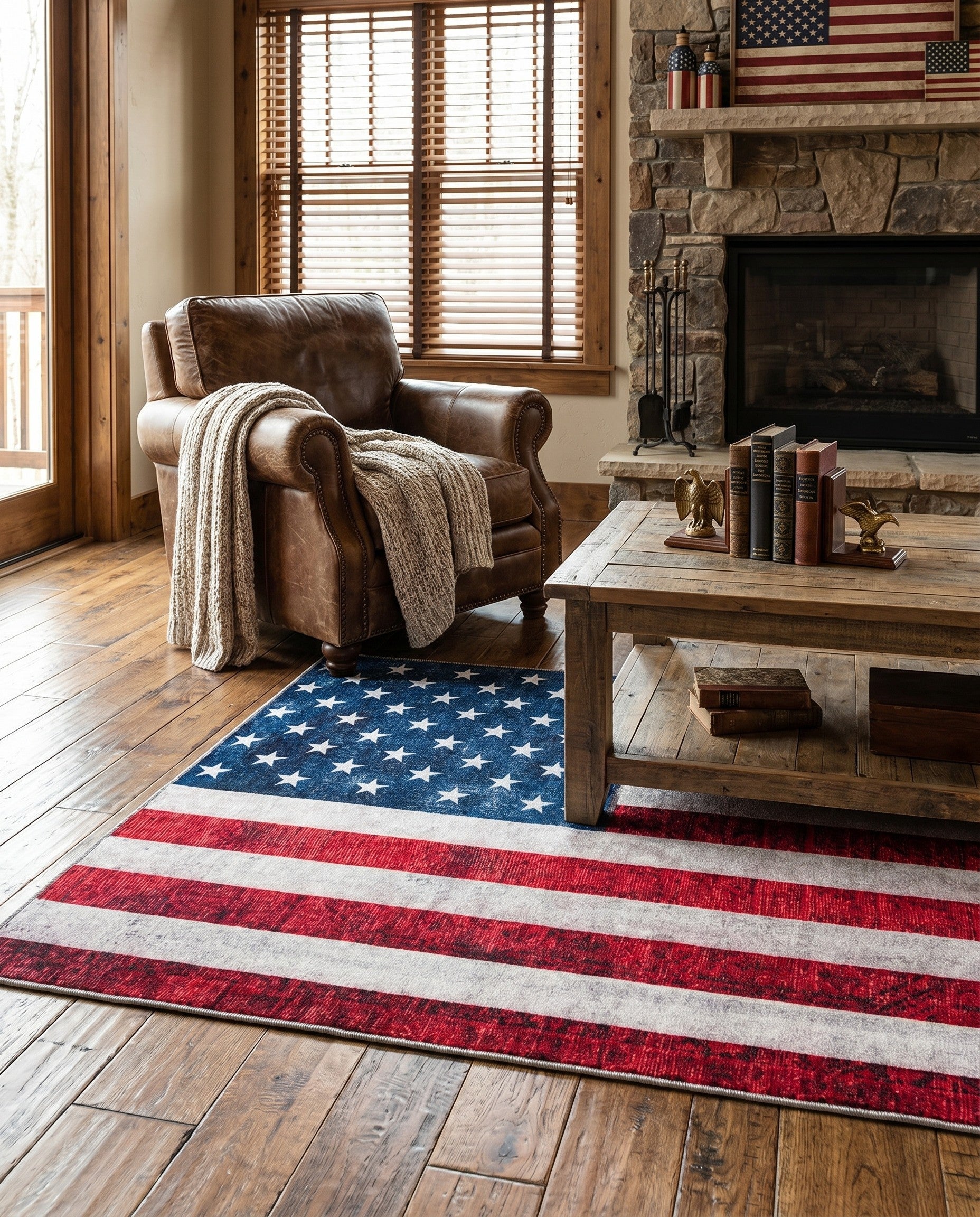 5' x 7' USA The Flag Collection Rug