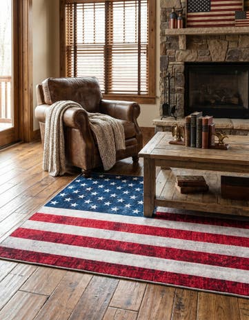 5' x 7' USA The Flag Collection Rug