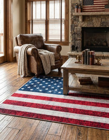 5' x 7' USA The Flag Collection Rug