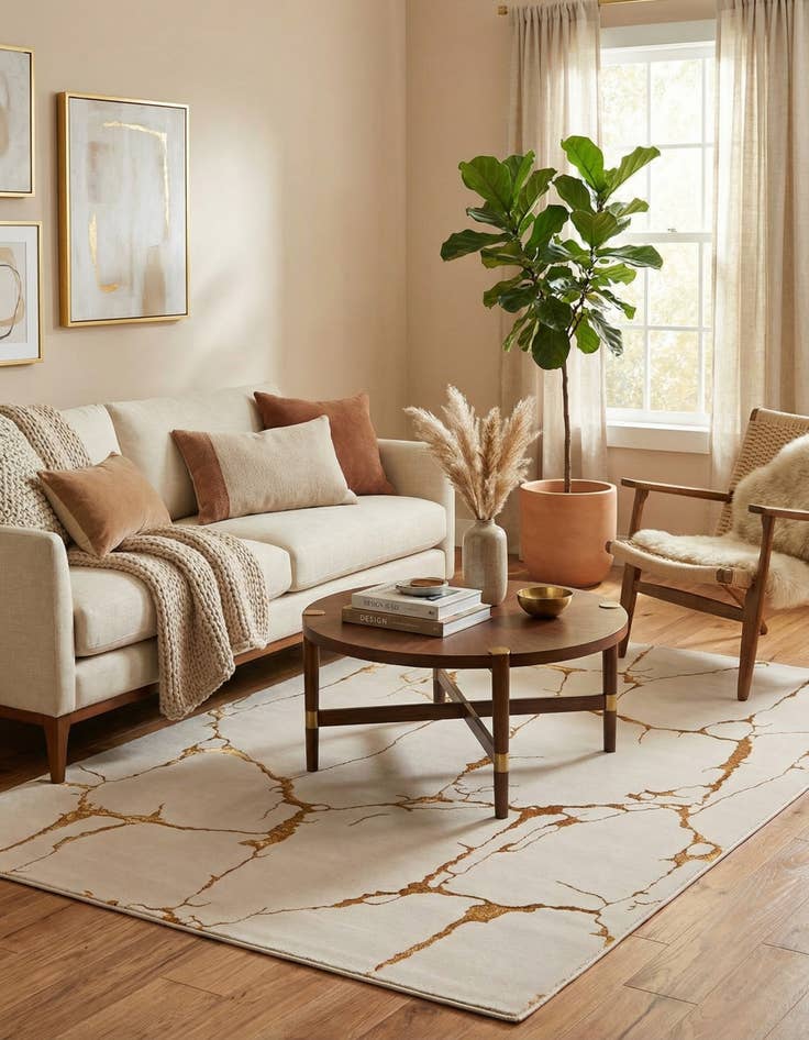 Detail image of 5' 3 x 8' Vogue Geo Rug