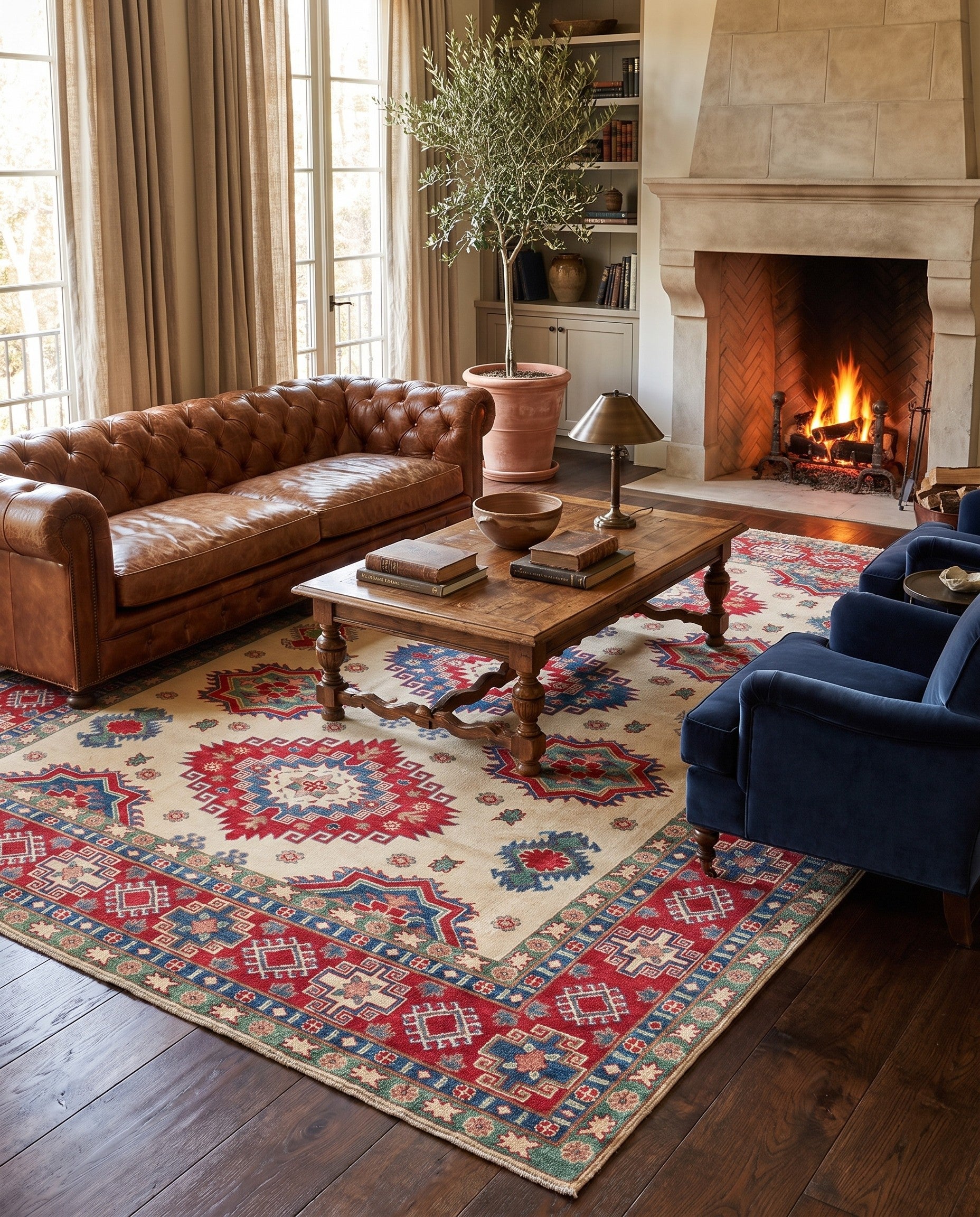 8' 4 x 11' 2 Hand Knotted Kazak Rug