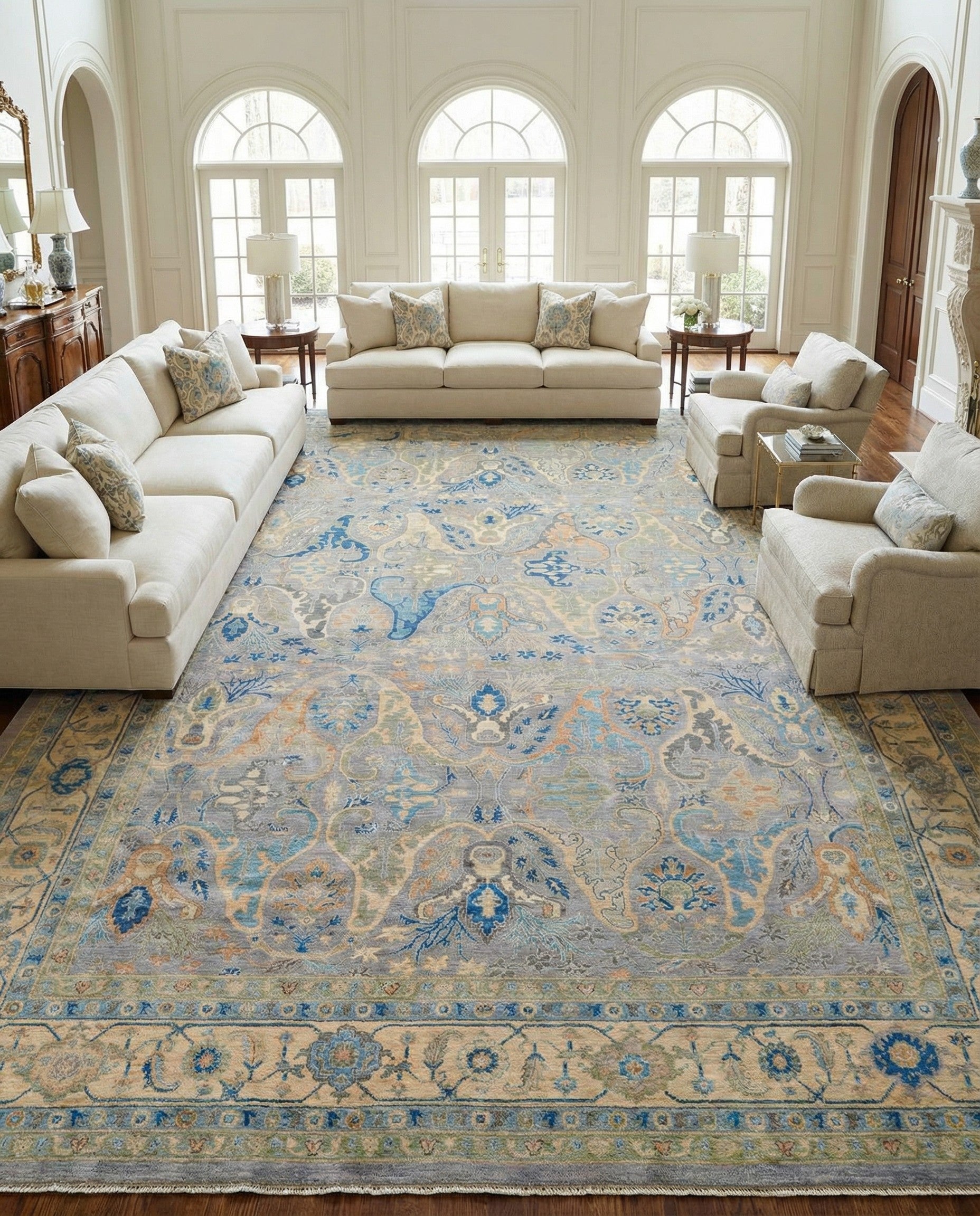 13' x 17' 9 Hand Knotted Oushak Wool Rug