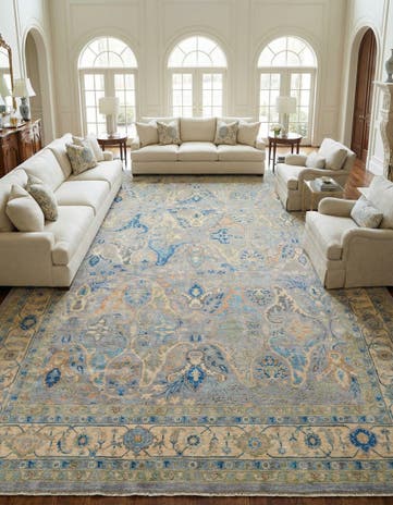 13' x 17' 9 Hand Knotted Oushak Wool Rug