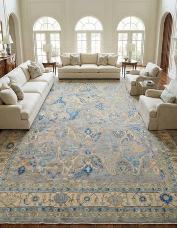 13' x 17' 9 Hand Knotted Oushak Wool Rug
