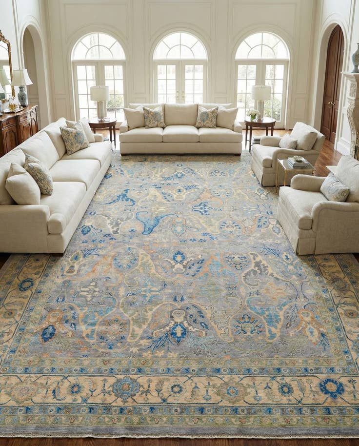 Detail image of 13' x 17' 9 Hand Knotted Oushak Wool Rug