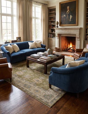 10' 1 x 13' 11 Hand Knotted Ziegler Rug