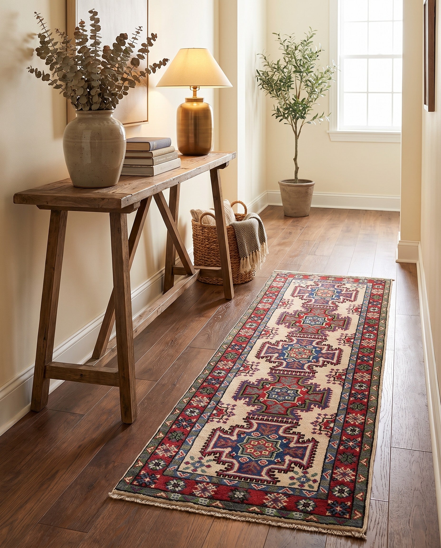 2' 1 x 6' 6 Hand Knotted Kazak Runner Rug