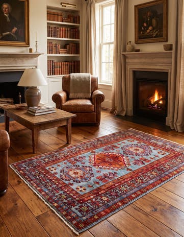3' 3 x 5' 2 Hand Knotted Kazak Rug