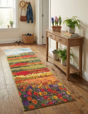 2' 2 x 6' 9 Washable Hyacinth Runner Rug