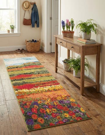 2' 2 x 6' 9 Washable Hyacinth Runner Rug