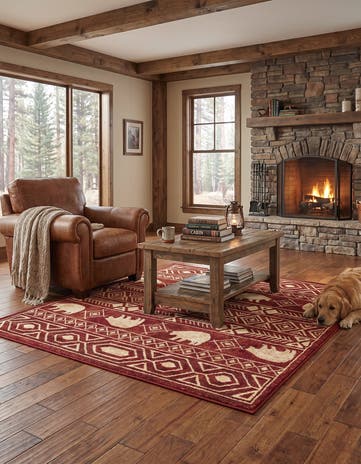 5' 3 x 5' 3 Pioneer Square Rug