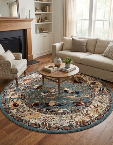 6' 1 x 6' 1 Nain Design Round Rug