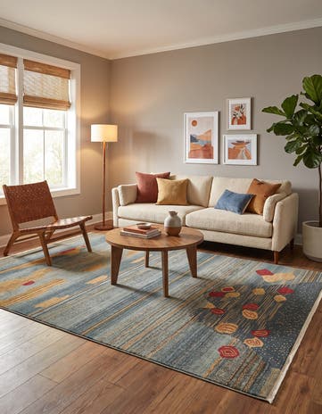 Dark Blue Kashkuli Gabbeh Rug