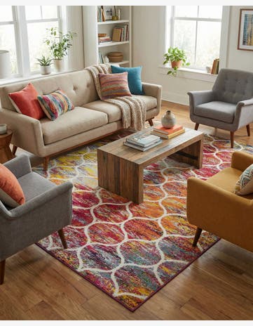 7' 10 x 10' Trellis Frieze Rug