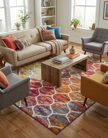 7' 10 x 10' Lattice Frieze Rug