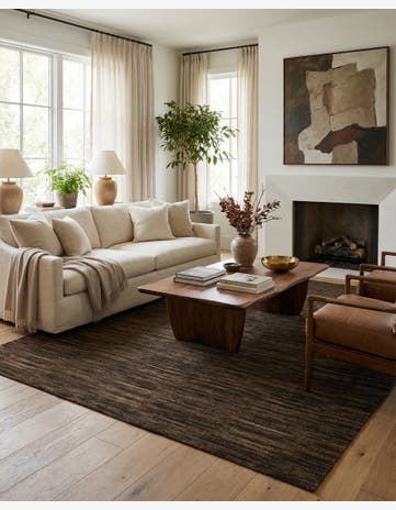 7' 1 x 9' 9 Hand Woven Kilim Modern Wool Rug