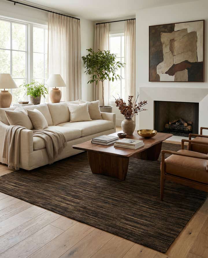 7' 1 x 9' 9 Hand Woven Kilim Modern Wool Rug