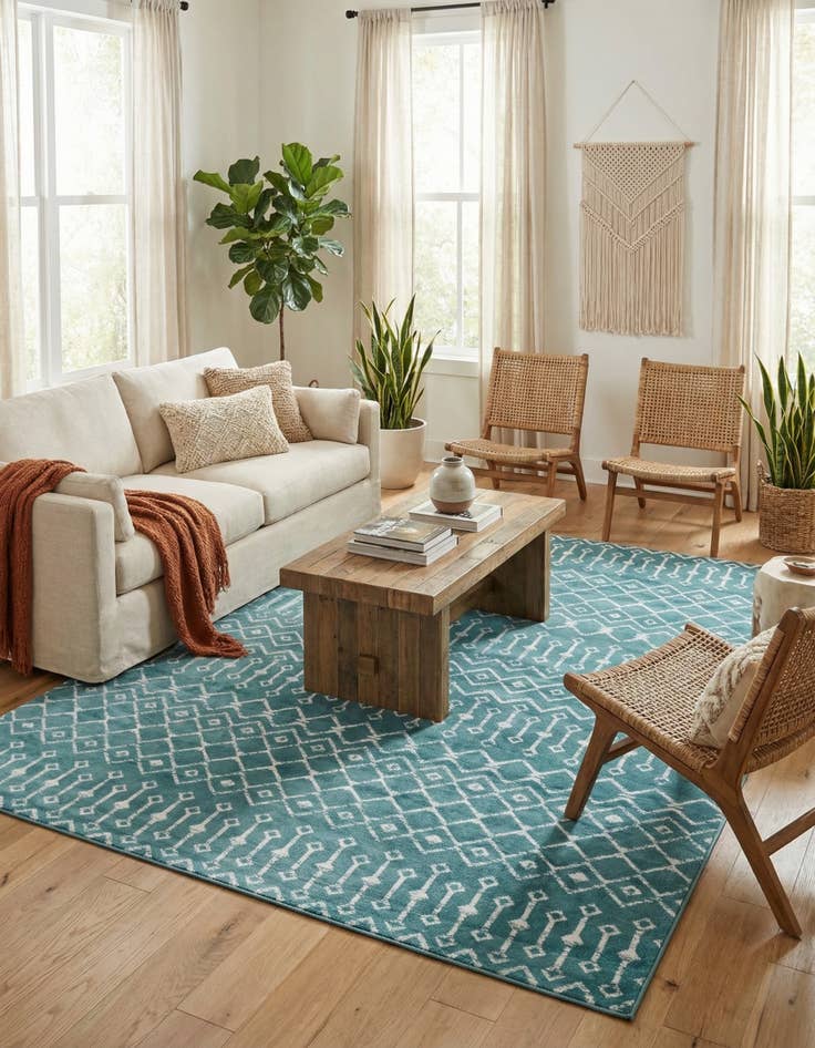 Detail image of 7' 10 x 10' Kasbah Trellis Rug